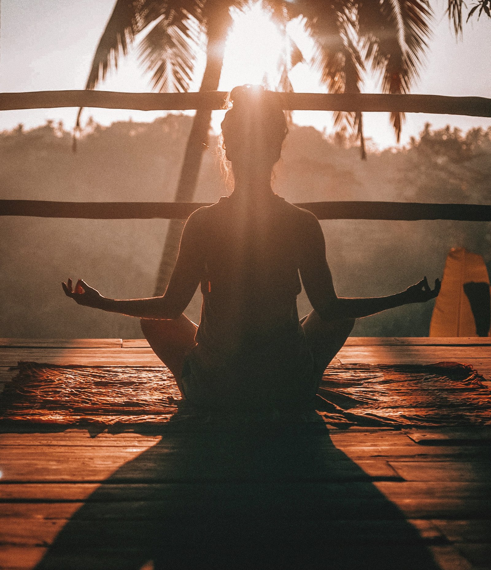 woman doing yoga meditation